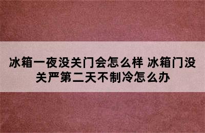 冰箱一夜没关门会怎么样 冰箱门没关严第二天不制冷怎么办